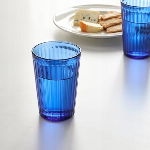 IKEA VARDAGEN SZKLANKI NIEBIESKIE 310 ML - 4 SZT. - obrazek 3