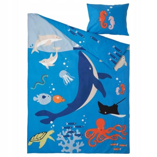 IKEA BLAVINGAD KOMPLET POŚCIELI OCEAN NIEBIESKI - obrazek 2