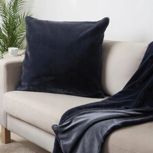 IKEA SOLTULPAN PLED NARZUTA KOC GRANATOWY 130x170 - obrazek 2