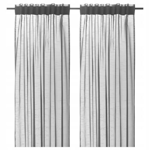 IKEA GJERTRUD FIRANKA FIRANA SZARY 145X300CM 2 SZT