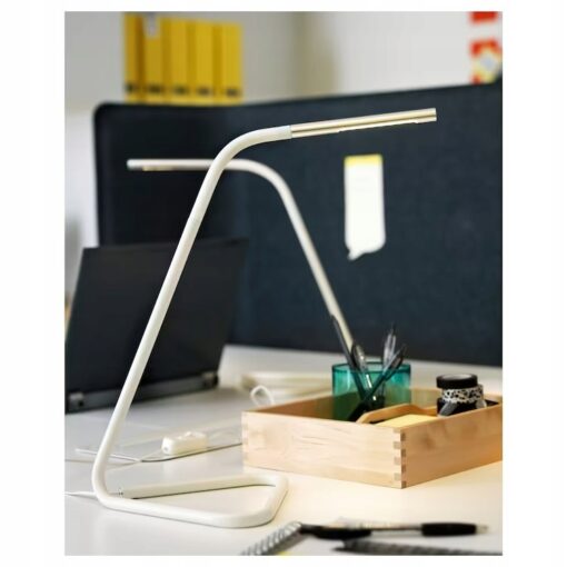 IKEA HARTE LAMPA BIURKOWA LED BIAŁA / SREBRNA - obrazek 5