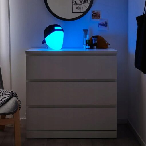 IKEA ISKARNA LAMPA STOŁOWA LED GŁOWA KOLOROWA - obrazek 2