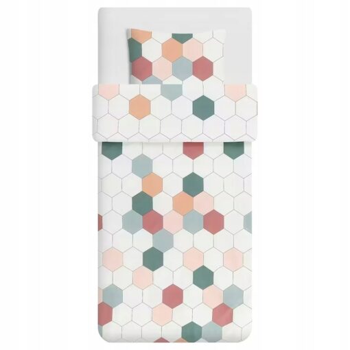 IKEA KRUSFRO KOMPLET POŚCIELI SZEŚCIOKĄTY 150x200 - obrazek 2