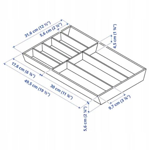 IKEA UPPDATERA TACA NA SZTUĆCE BAMBUS 32x50 cm - obrazek 4