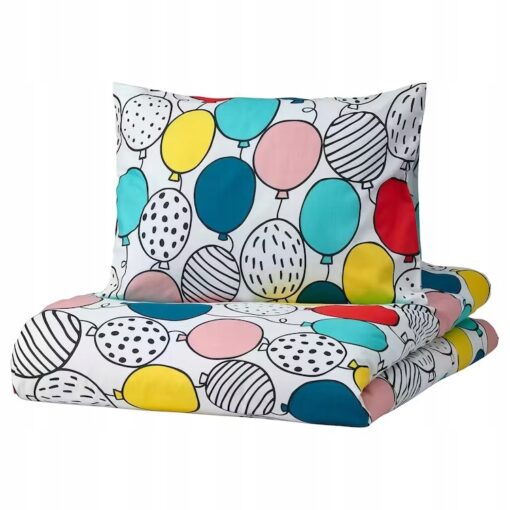 IKEA BUSENKEL KOMPLET POŚCIELI W KOLOROWE BALONY