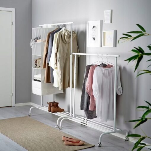IKEA RIGGA WIESZAK NA UBRANIA STOJĄCY BIAŁY - obrazek 3