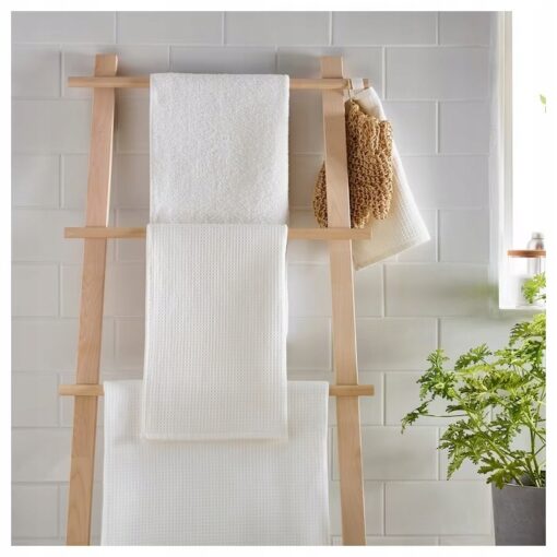 IKEA SALVIKEN RĘCZNIK KĄPIELOWY BIAŁY 100X150CM - obrazek 6