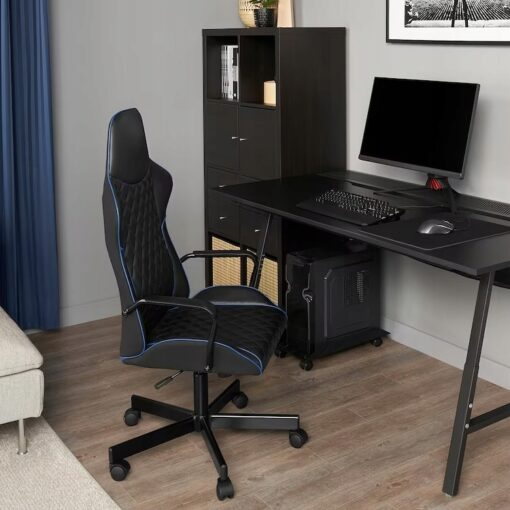IKEA UTESPELARE KRZESŁO GAMINGOWE / BIUROWE CZARNE - obrazek 2