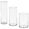 IKEA CYLINDER WAZON SZKLANY ZESTAW 3 SZT.
