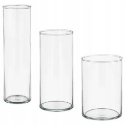 IKEA CYLINDER WAZON SZKLANY ZESTAW 3 SZT.