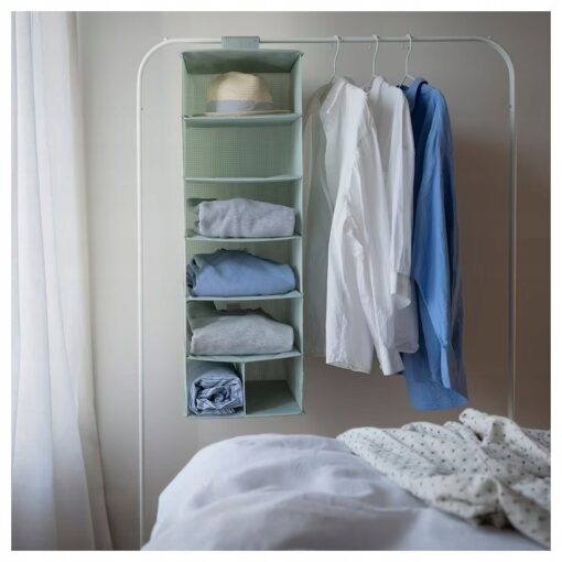 IKEA STUK ORGANIZATOR NA UBRANIA 7 PÓŁEK ZIELONY - obrazek 4