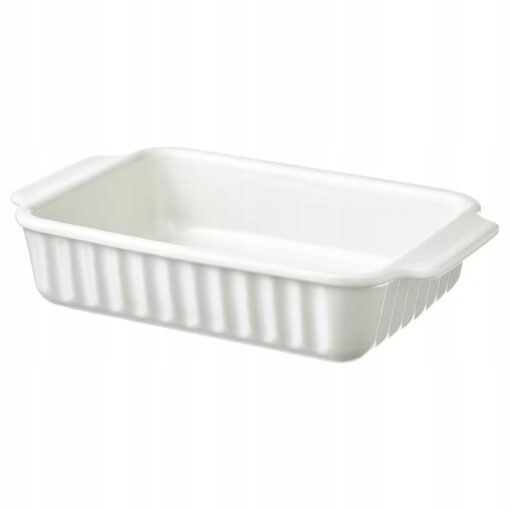 IKEA POETISK NACZYNIE ŻAROODPORNE KREMOWE 30x20 CM