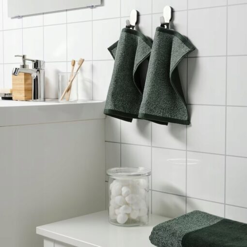 IKEA HIMLEAN RĘCZNIK ZIELONY/MELANŻ 30X30 CM - obrazek 2
