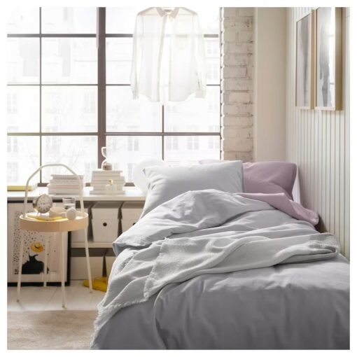 IKEA NATTSVARMARE KOMPLET POŚCIELI SZARY 200x200cm - obrazek 5