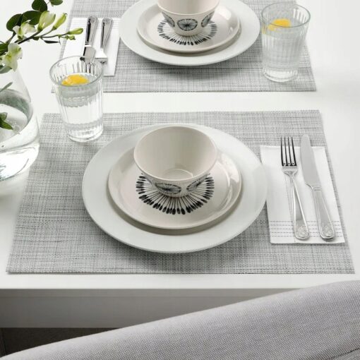 IKEA FRIKOSTIG MISKA OKRĄGŁA BIAŁA ZE WZOREM 11 cm - obrazek 2
