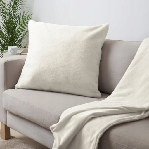 IKEA SOLTULPAN PLED NARZUTA KOC KREMOWY 130x170 - obrazek 2