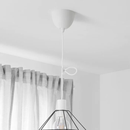 IKEA SUNNEBY OPRAWKA Z KABLEM BIAŁA TKANINA 1.8 cm - obrazek 3