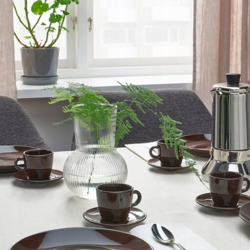 IKEA FARGKLAR FILIŻANKA ZE SPODKIEM BRĄZOWA 4 SZT. - obrazek 4