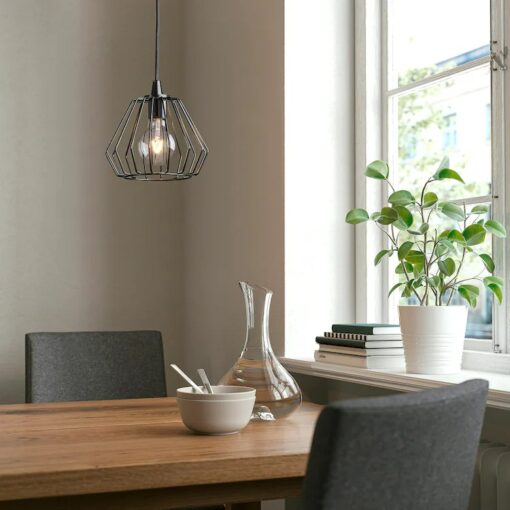 IKEA TJUGOTRE KLOSZ LAMPY WISZĄCEJ CZARNY 17 CM - obrazek 3