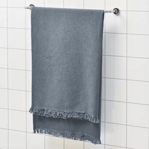 IKEA VALLASAN RĘCZNIK KĄPIELOWY GRANATOWY 100x150 - obrazek 3