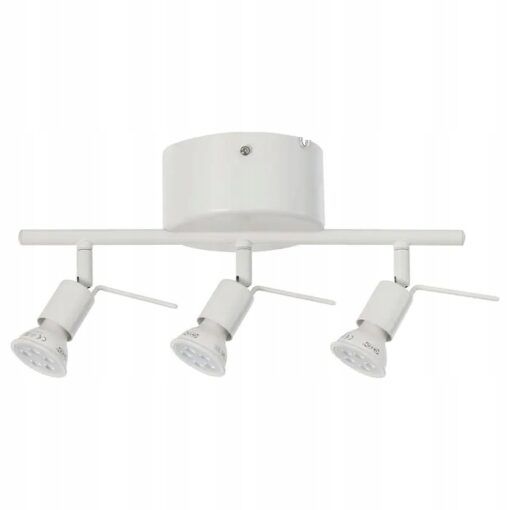 IKEA TROSS LAMPA SUFITOWA BIAŁA 3 REFLEKTORY 36 cm