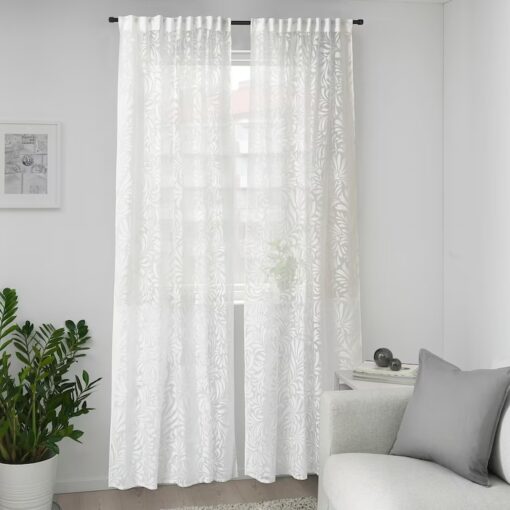 IKEA SKAREFLY FIRANKI BIAŁE 145x300 CM - 2 SZT. - obrazek 2