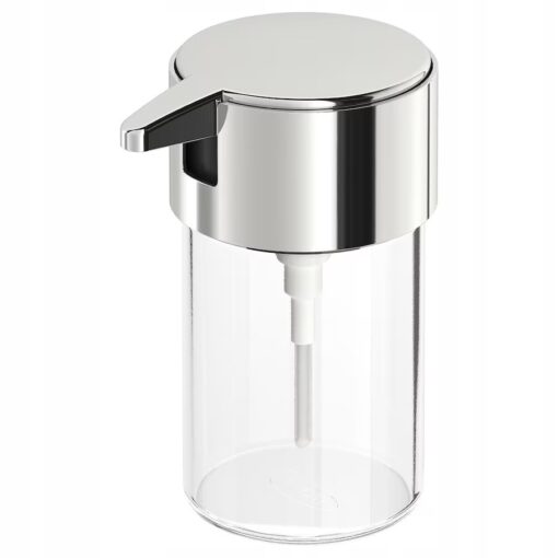 IKEA KALKGRUND DOZOWNIK MYDŁA SZKLANY CHROMOWANY