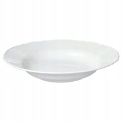 IKEA UPPLAGA TALERZ OBIADOWY GŁĘBOKI BIAŁY 26 cm