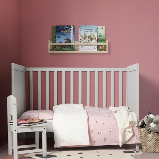 IKEA DROMSLOTT KOMPLET POŚCIELI DO ŁÓŻECZKA RÓŻOWY - obrazek 4