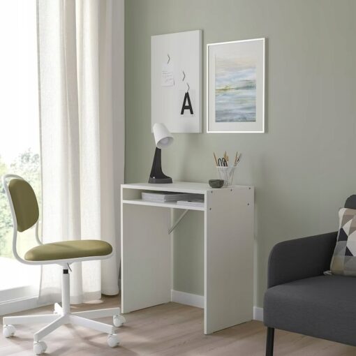 IKEA TORALD BIURKO Z PÓŁKĄ BIAŁE 65x40 CM - obrazek 2