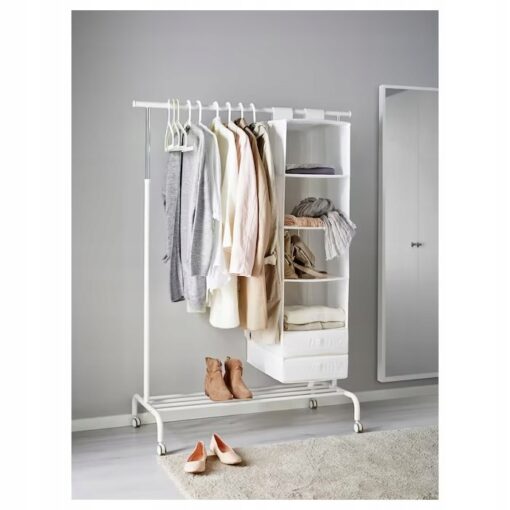 IKEA RIGGA WIESZAK NA UBRANIA STOJĄCY BIAŁY - obrazek 2