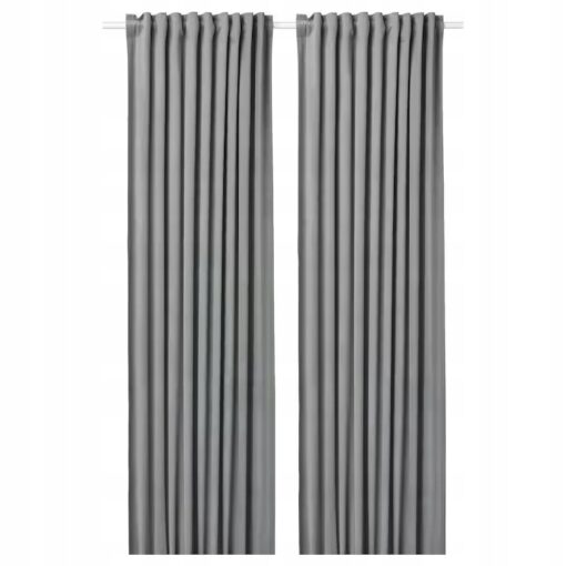 IKEA SANDSVINGEL ZASŁONA OKNA SZARA 2 SZT. 135x300