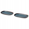 IKEA GLADELIG TALERZ NIEBIESKI 20x13 CM 2 SZT.