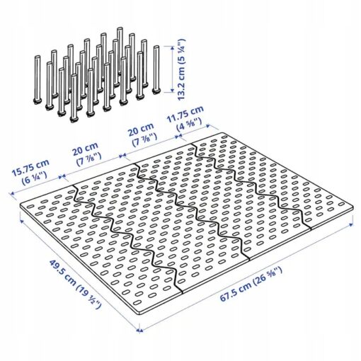 IKEA UPPDATERA ORGANIZER SZUFLADY ANTRACYT 80 cm - obrazek 3