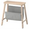 IKEA VILTO STOŁEK ZE SCHOWKIEM BRZOZA/SZARY 45CM