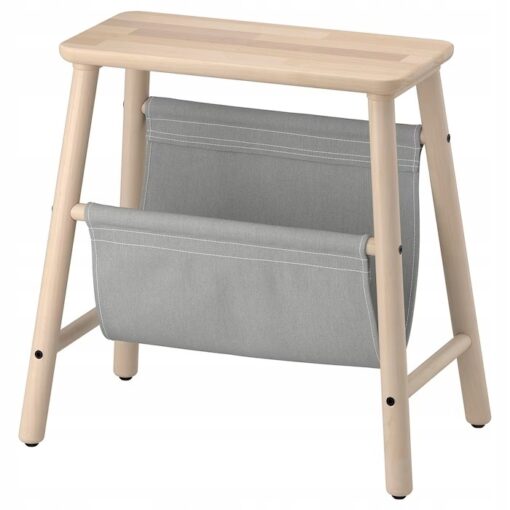 IKEA VILTO STOŁEK ZE SCHOWKIEM BRZOZA/SZARY 45CM
