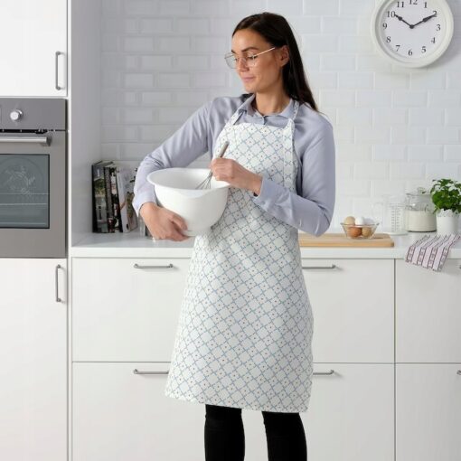 IKEA INAMARIA FARTUCH KUCHENNY Z NIEBIESKIM WZOREM - obrazek 2