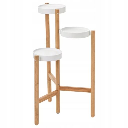 IKEA SATSUMAS STOJAK NA DONICZKĘ BAMBUS/BIAŁY 78CM