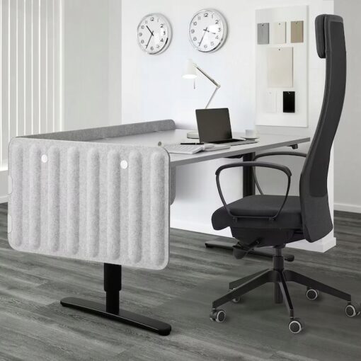 IKEA EILIF ŚCIANKA DO BIURKA JASNY SZARY 80x48 CM - obrazek 2