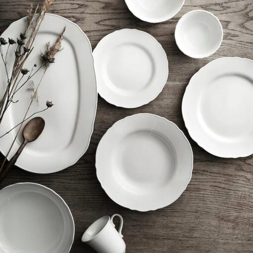 IKEA UPPLAGA TALERZ OBIADOWY GŁĘBOKI BIAŁY 26 cm - obrazek 4