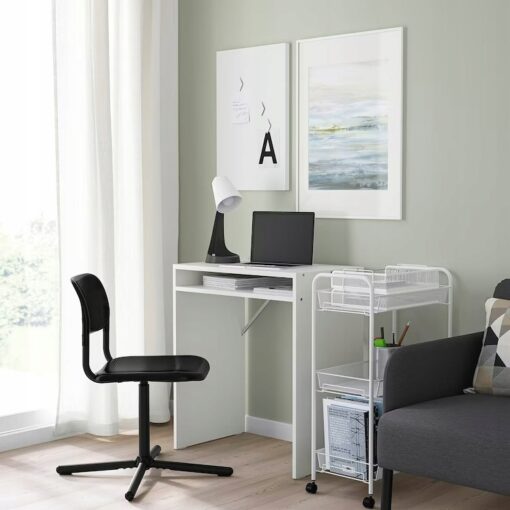 IKEA SMALLEN KRZESŁO OBROTOWE CZARNE - obrazek 5