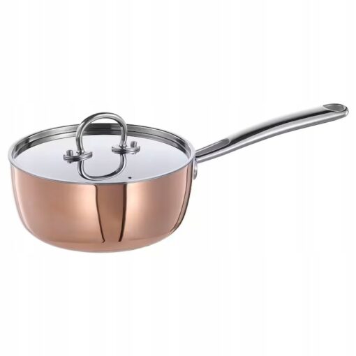 IKEA FINMAT RONDEL Z POKRYWKĄ MIEDŹ / STAL 1.5 L