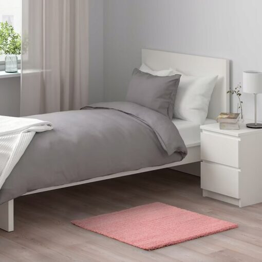 IKEA LANGSTED DYWAN Z KRÓTKIM WŁOSIEM RÓŻOWY 80x80 - obrazek 2