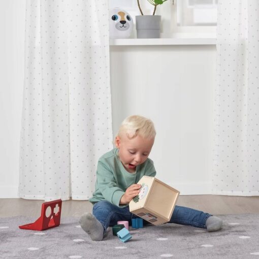 IKEA UPPSTA SKRZYNECZKA DOMEK PUZZLE KOLOROWE - obrazek 3