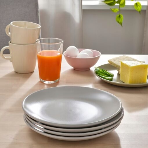 IKEA FARGKLAR TALERZYK MATOWY SZARY 20 CM - 4 SZT. - obrazek 3
