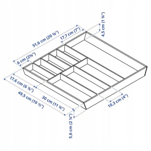 IKEA UPPDATERA TACA NA SZTUĆCE BAMBUS 52x50 cm - obrazek 5