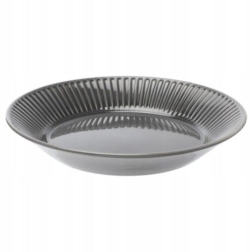 IKEA STRIMMIG PÓŁMISEK CERAMICZNY SZARY 29 cm