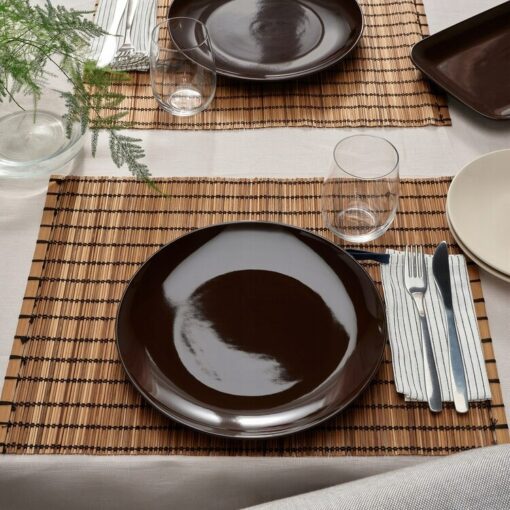 IKEA FARGKLAR TALERZ BRĄZOWY Z POŁYSKIEM - 4 SZT. - obrazek 2