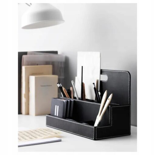 IKEA RISSLA ORGANIZER NA BIURKO CZARNY - obrazek 2