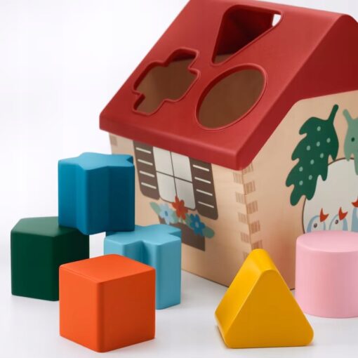 IKEA UPPSTA SKRZYNECZKA DOMEK PUZZLE KOLOROWE - obrazek 4